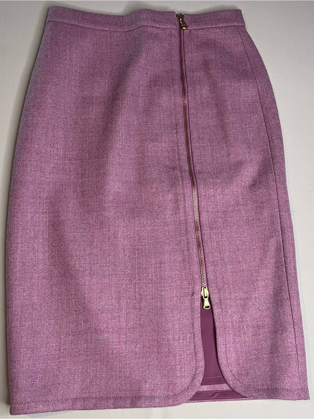J.Crew Wool Pencil Skirt with Front Zip